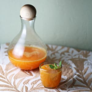 Glass of Mandarin Margarita with Mint