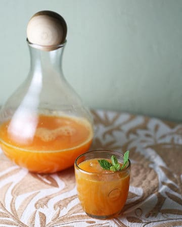 Glass of Mandarin Margarita with Mint