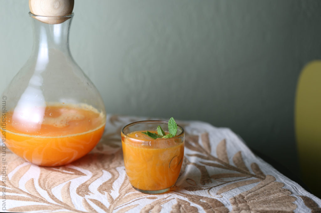 Glass of Mandarin Margarita with Mint