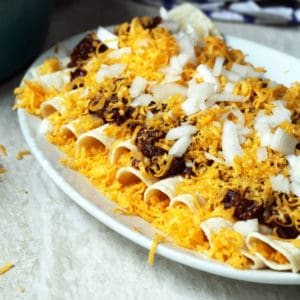 No Bake Enchiladas from Scratch