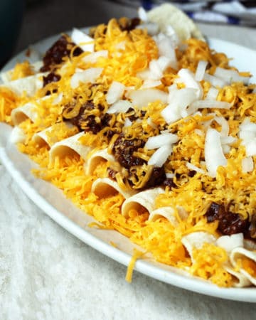 No Bake Enchiladas from Scratch