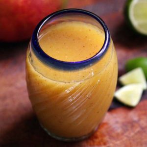 Glass of Rum Mango Horchata