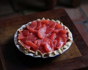 Dish of Fresh Grapefruit Pie