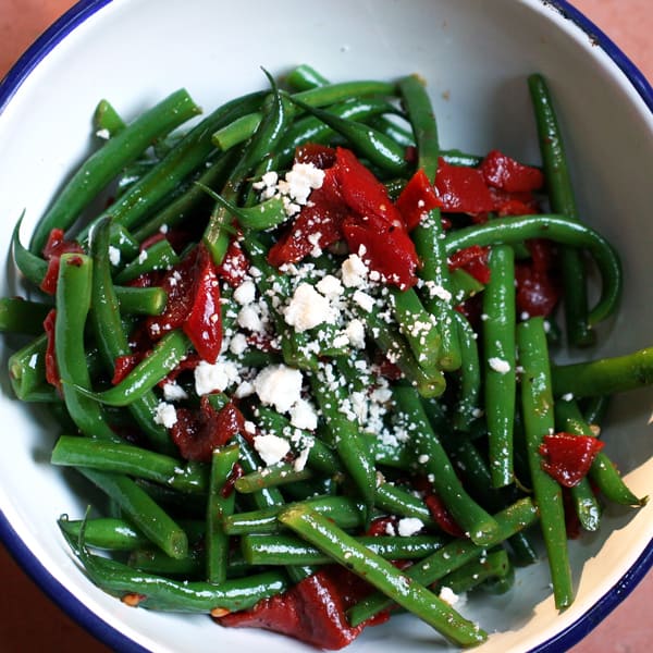 Haricot Vert Piquillo Peppers Feta Cheese Salad