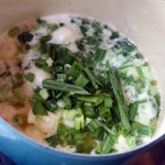 Green onions browning in butter smells heavenly!