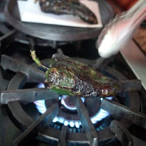 Roasting Chile Poblano