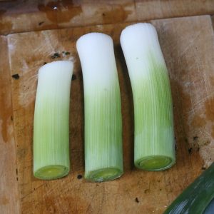 Trimmed Fresh Leeks