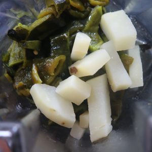 Chile Poblano and Potato Puree