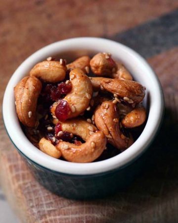 Spicy Cranberry Maple Cashews