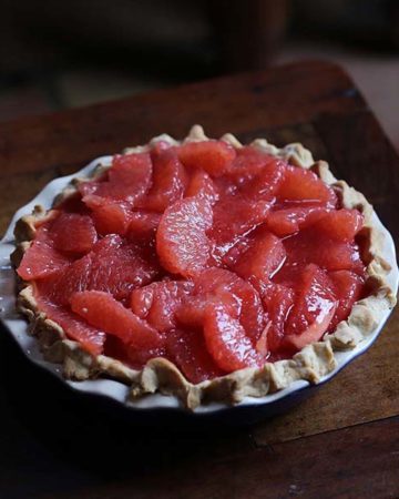 Dish of Fresh Grapefruit Pie