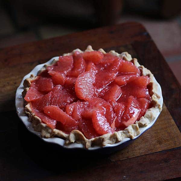 Dish of Fresh Grapefruit Pie