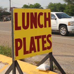 Some meat markets offer hot lunch plates to go