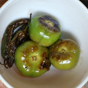 Roasted Tomatillo Guacamole