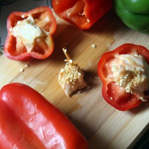 Bell Peppers with Seeds removed