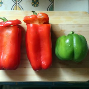 Bell Peppers can be different sizes
