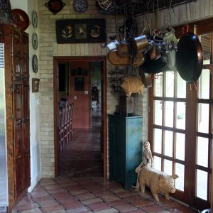 Pot rack and dining room