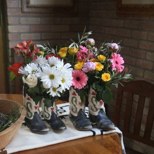 Cowboy Boots and Fresh Flowers