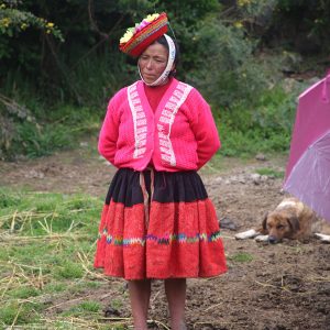 Woman at pachamanca