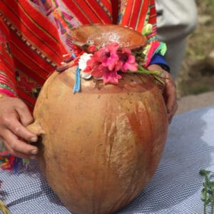 Clay vessel of chicha corn beer