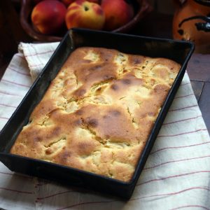 Fresh Peach Pan de Elote