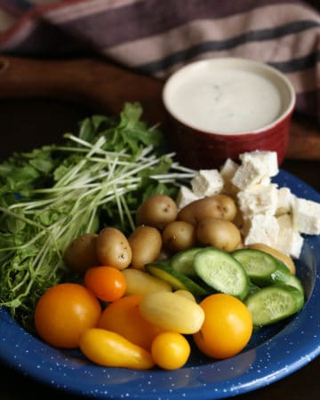 Vegetarian Fiambre with Chive Jocoque Ranch Dressing