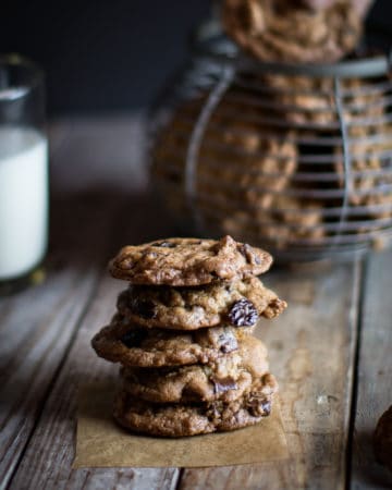 Cherry Chocolate Chunk Cookies with Walnuts