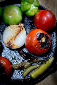 Roasted Onion Tomato Salsa