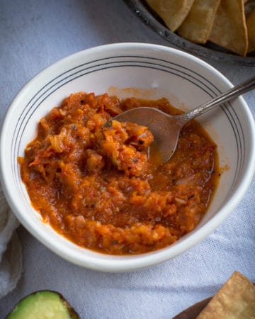 Roasted Onion Tomato Salsa