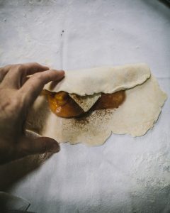 Forming Peach Dumplings