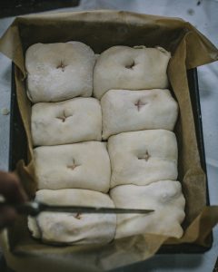 Forming Peach Dumplings