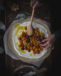 Goat Cheese and Tomato Tart with Herbs