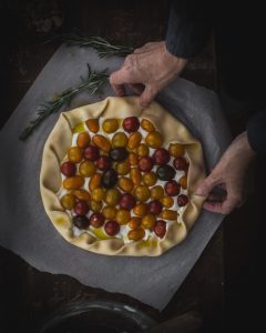 Goat Cheese and Tomato Tart with Herbs