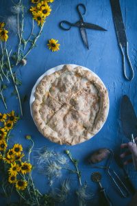 Green Chile Chicken Pie with Cheddar Crust