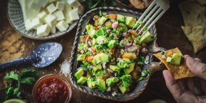 Bowl of Shallot and Green Onion Pico de Gallo