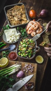 Bowl of Shallot and Green Onion Pico de Gallo