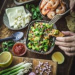 Bowl of Shallot and Green Onion Pico de Gallo