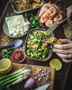 Bowl of Shallot and Green Onion Pico de Gallo