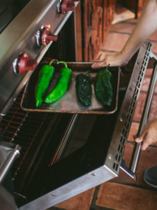 Roasting Chiles under Broiler