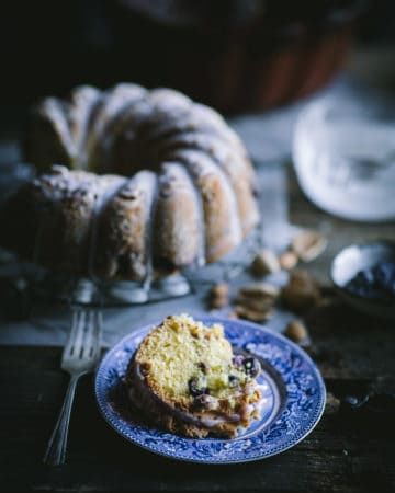 Fresh Blueberry Almond Coffee Cake