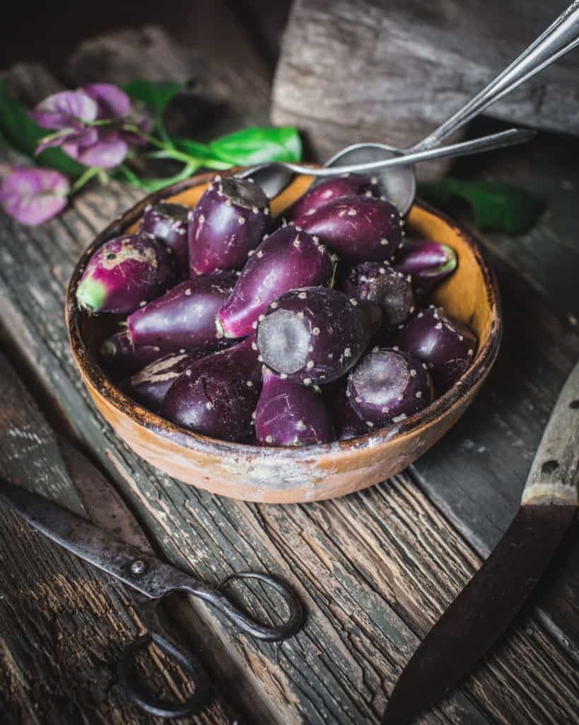 Bowl of cactus pears