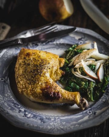 Honey Mustard Chicken with Spinach Salad