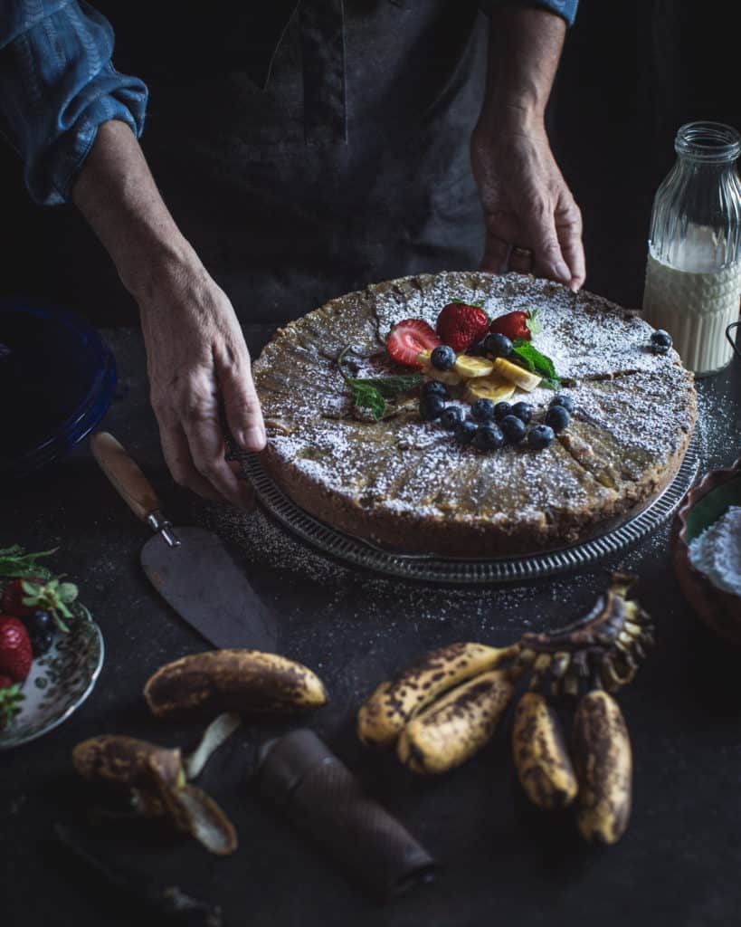 hands with cake