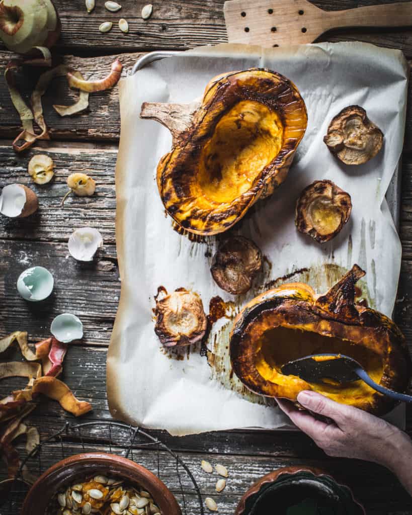 roasted apples and pumpkin