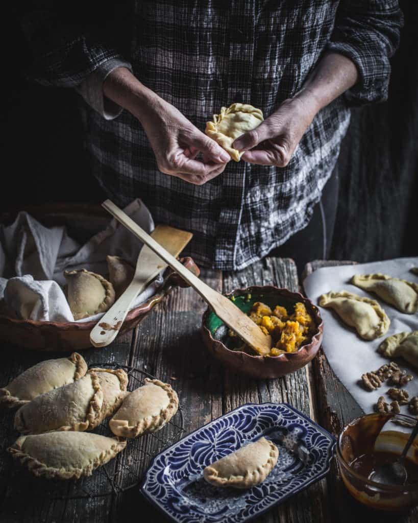 folding empanadas