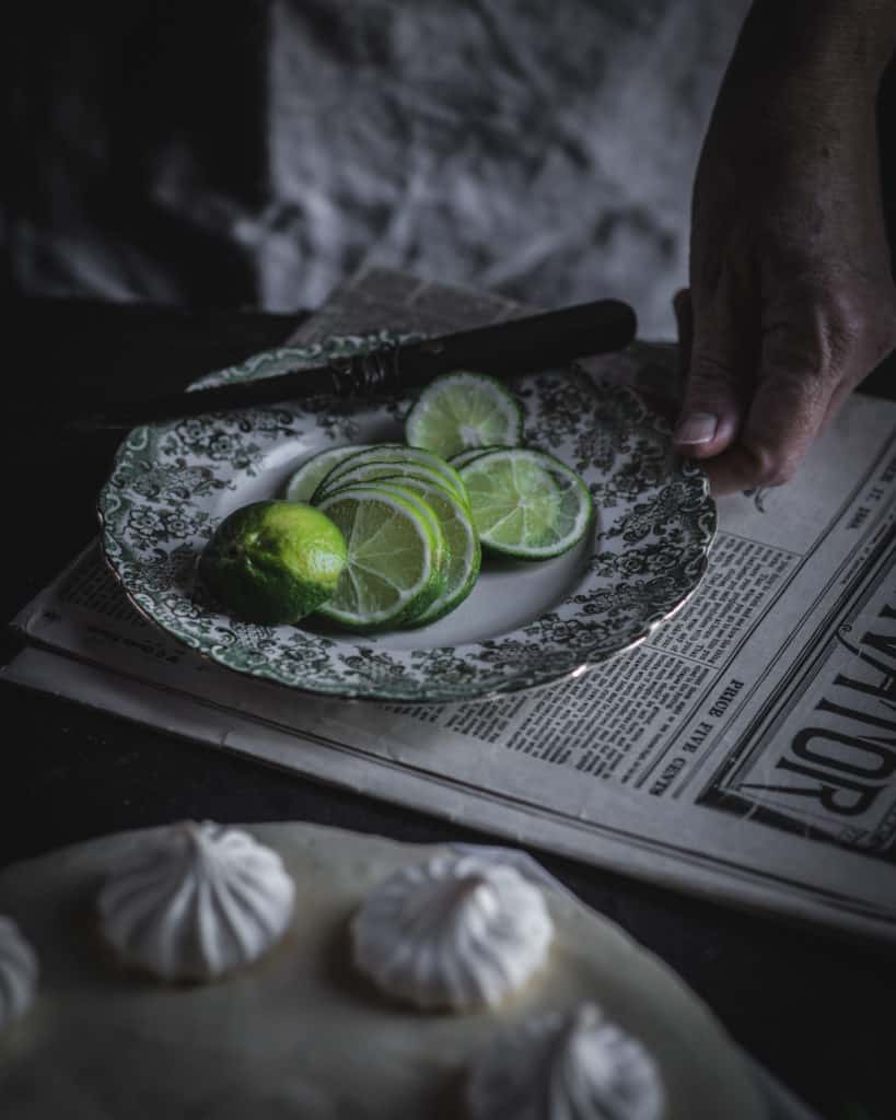 sliced limes