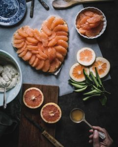 finished grapefruit tart