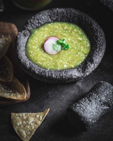 bowl of salsa verde