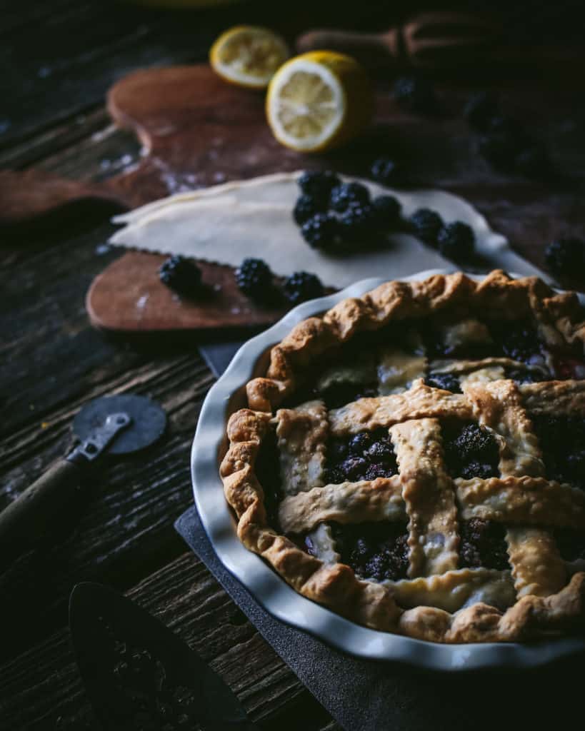 baked pie on table