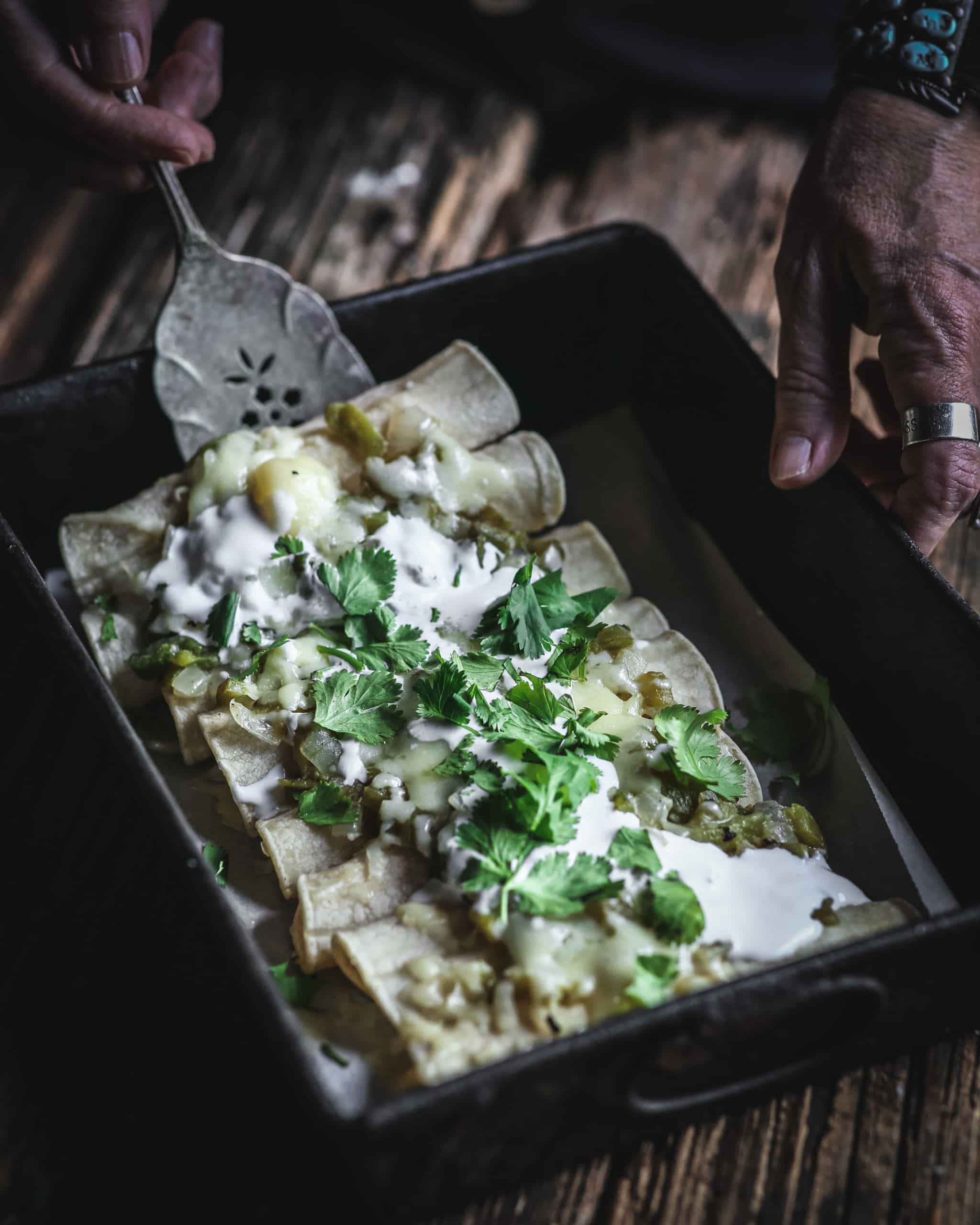 Green Chile Enchiladas Kitchen Wrangler Melissa Guerra