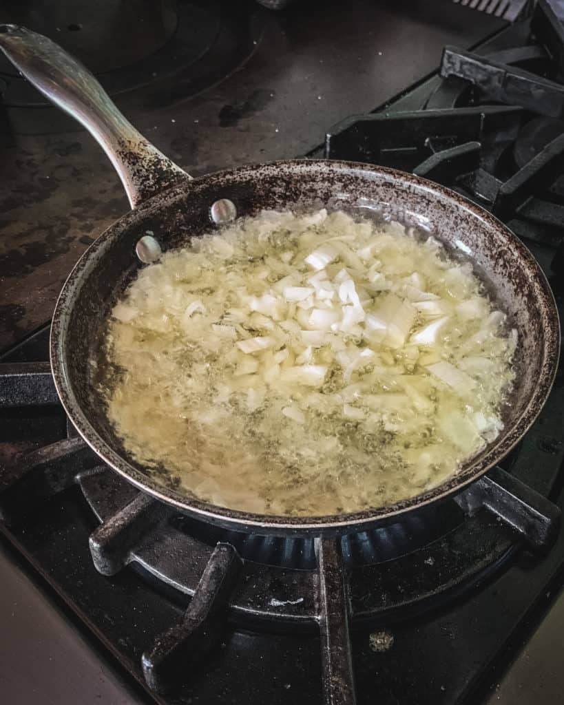 frying onions